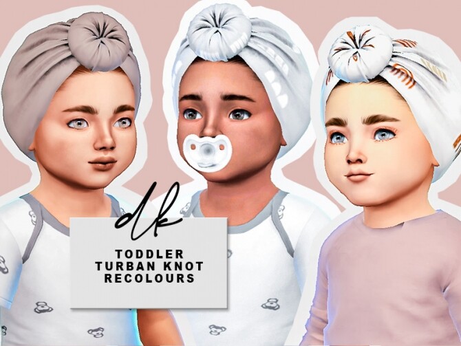 Sims 4 Toddler Turban Knot Recolours at DK SIMS