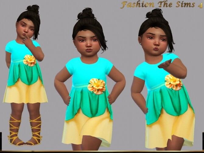 Sims 4 Tiana inspired dress by LYLLYAN at TSR