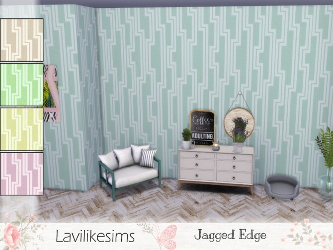 Sims 4 Jagged Edge wallpaper by lavilikesims at TSR