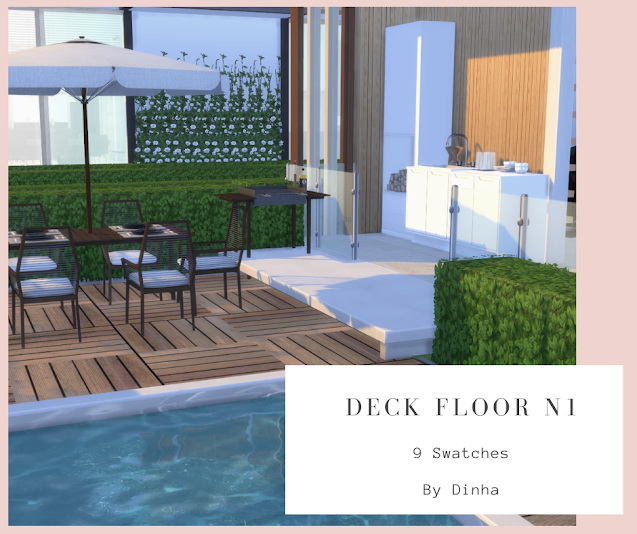 Sims 4 Deck Floor N1 at Dinha Gamer