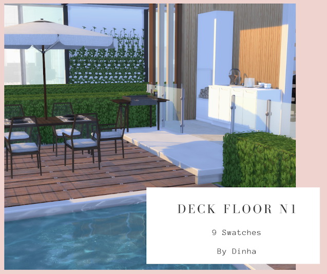 Sims 4 Deck Floor N1 at Dinha Gamer