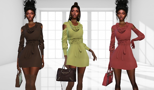 Sims 4 Sunday Stroll Ruched Mini Dress at Teenageeaglerunner