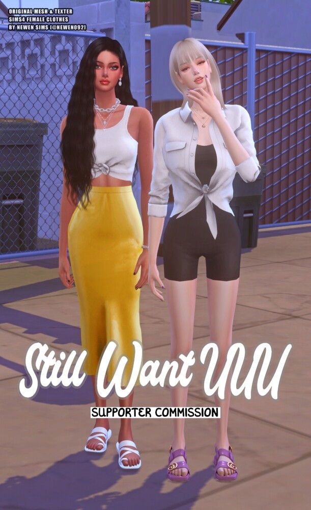 Sims 4 Still Want UUU clothes collection at NEWEN