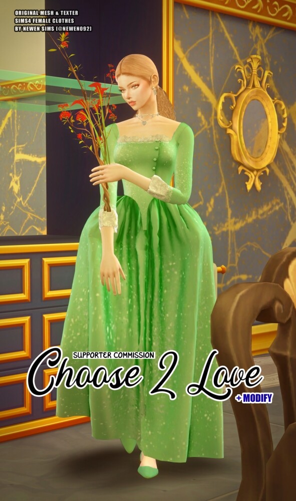 Sims 4 Long Corset Dresses at NEWEN