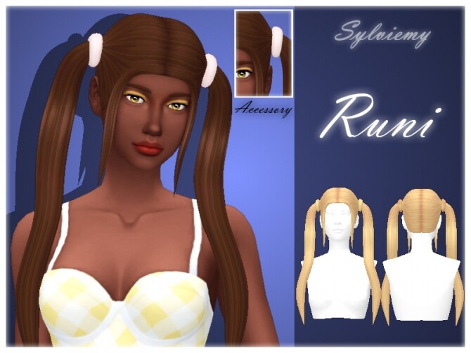 Sims 4 Runi Hair Set by Sylviemy at TSR
