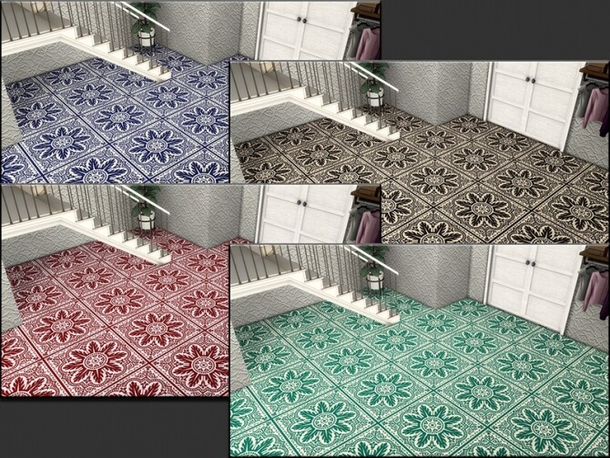 Sims 4 MB Neat Hallway Stella tiles by matomibotaki at TSR