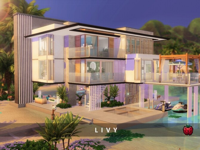 Sims 4 Livy villa by melapples at TSR