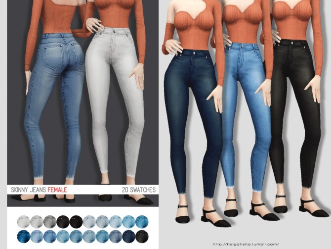 Sims 4 Skinny jeans at Helga Tisha