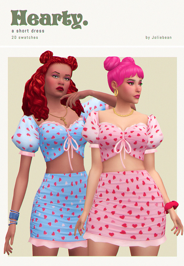 Sims 4 Hearty short dress at Joliebean