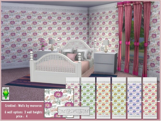 Sims 4 Crinkled Walls by marcorse at TSR