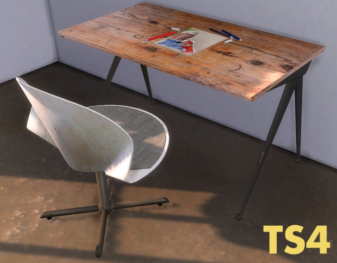 Recolors of nordicasims Frederica office chair and desk at Riekus13