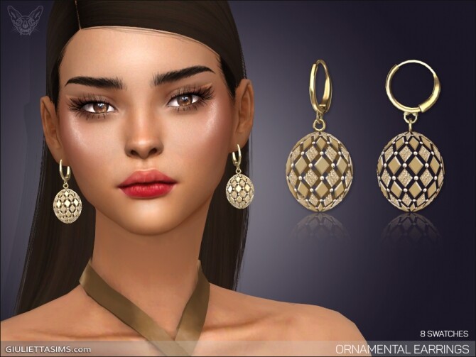 Sims 4 Ornamental Drop Earrings at Giulietta