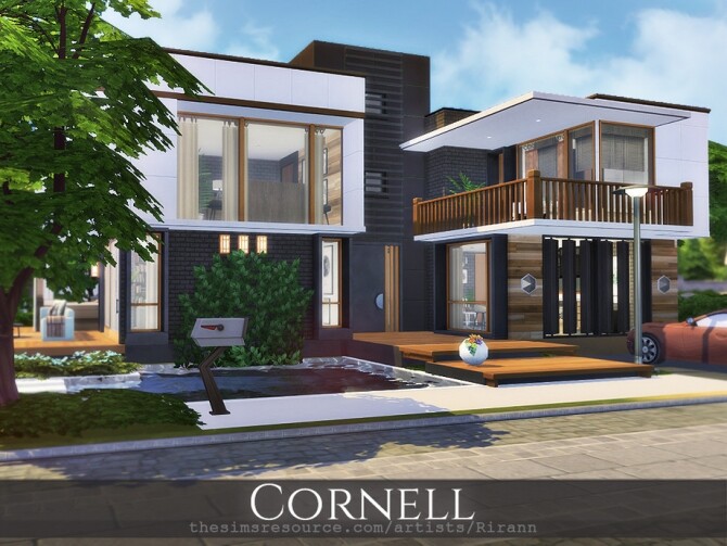 Sims 4 Cornell house by Rirann at TSR