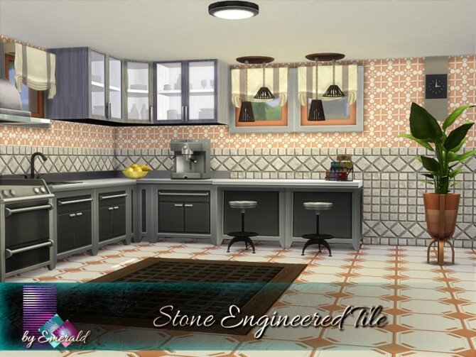 Sims 4 Stone Engineered Tile by emerald at TSR