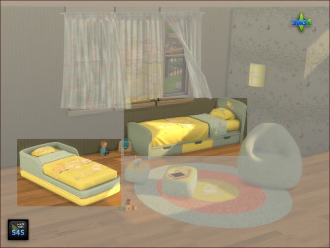 Sims 4 Single and toddler beds by Mabra at Arte Della Vita