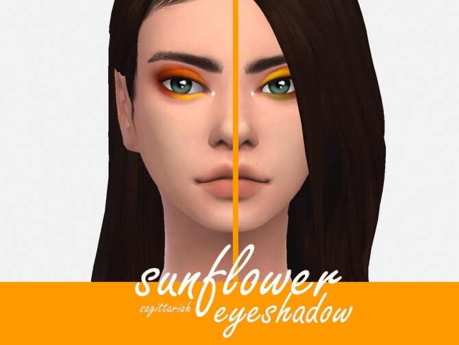 Sims 4 Sunflower Eyeshadow by Sagittariah at TSR