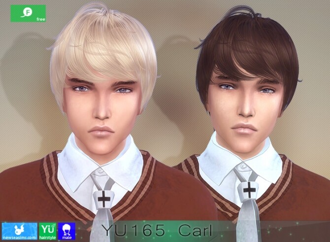 Sims 4 YU165 Carl hair for males at Newsea Sims 4