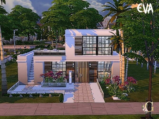 Sims 4 Eva house by GenkaiHaretsu at TSR