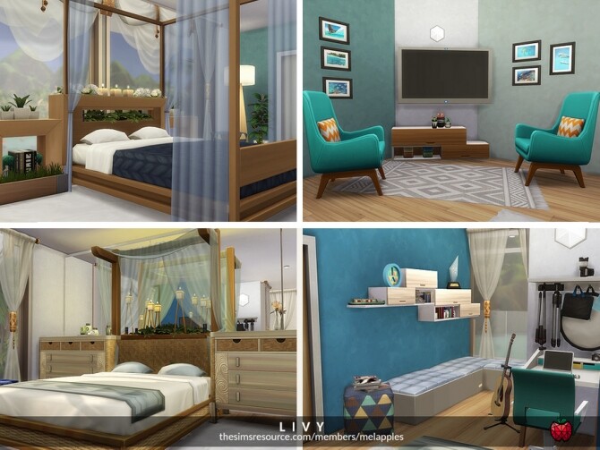 Sims 4 Livy villa by melapples at TSR