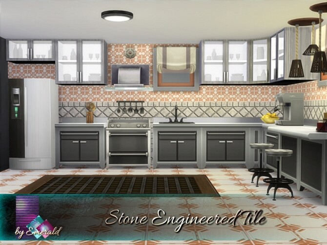 Sims 4 Stone Engineered Tile by emerald at TSR