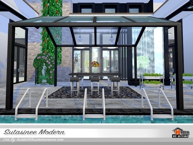 Sims 4 Sutasinee Modern Home NoCC by autaki at TSR