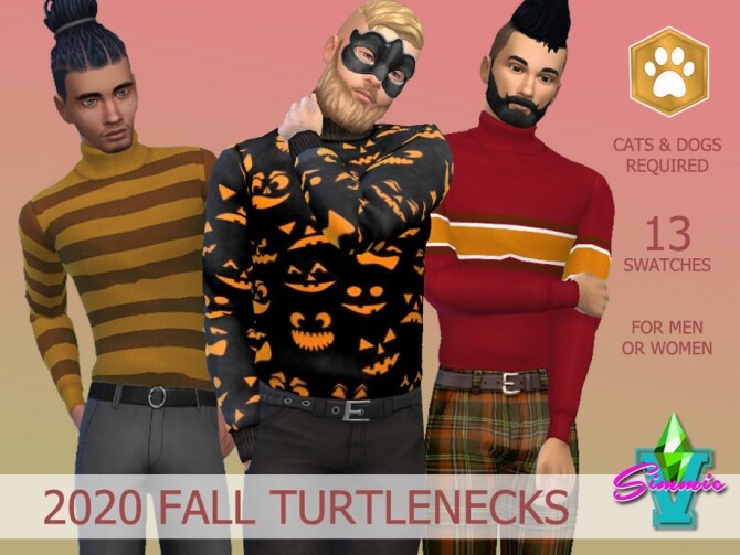Sims 4 C&D Fall 2020 Turtlenecks by SimmieV at TSR