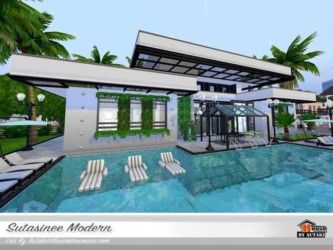 Sims 4 Sutasinee Modern Home NoCC by autaki at TSR