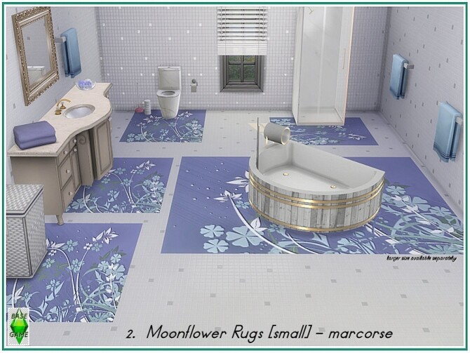 Sims 4 Moonflower Small Rugs by marcorse at TSR