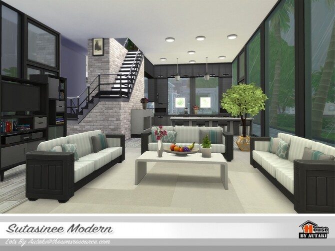 Sims 4 Sutasinee Modern Home NoCC by autaki at TSR