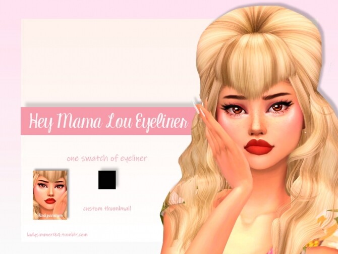 Sims 4 Hey Mama Lou Eyeliner by LadySimmer94 at TSR