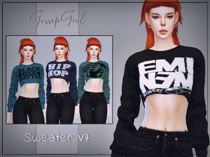 Sweater V7 by GossipGirl-S4 at TSR » Sims 4 Updates