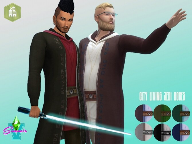 Sims 4 City Living Jedi Robes by SimmieV at TSR