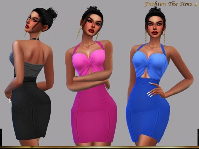 Sims 4 Dress Cassandra by LYLLYAN at TSR