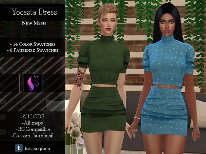 Sims 4 Yocasta Dress by KaTPurpura at TSR