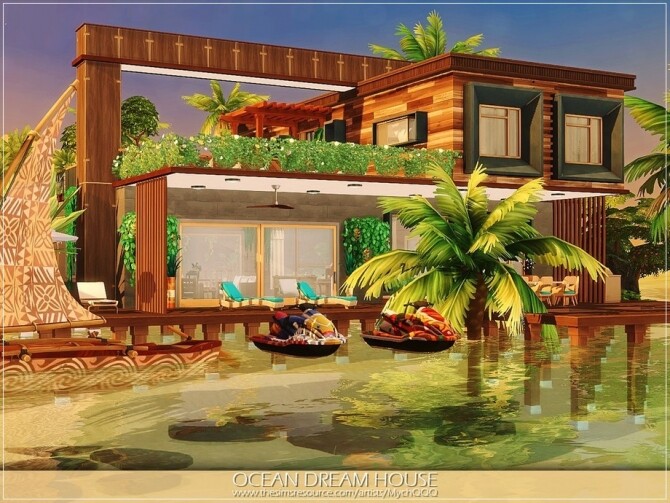 Sims 4 Ocean Dream House by MychQQQ at TSR