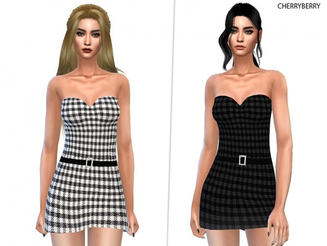 Sims 4 Forever Mini Dress by CherryBerrySim at TSR