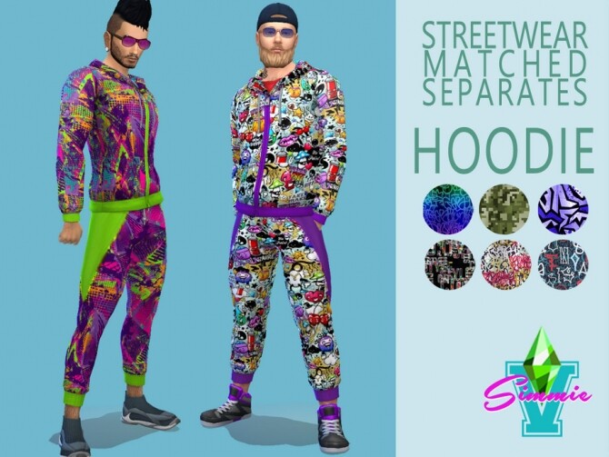 Sims 4 Streetwear Separates Hoodie by SimmieV at TSR