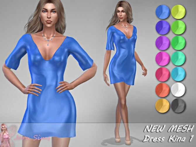 Sims 4 Dress Kina 1 by Jaru Sims at TSR