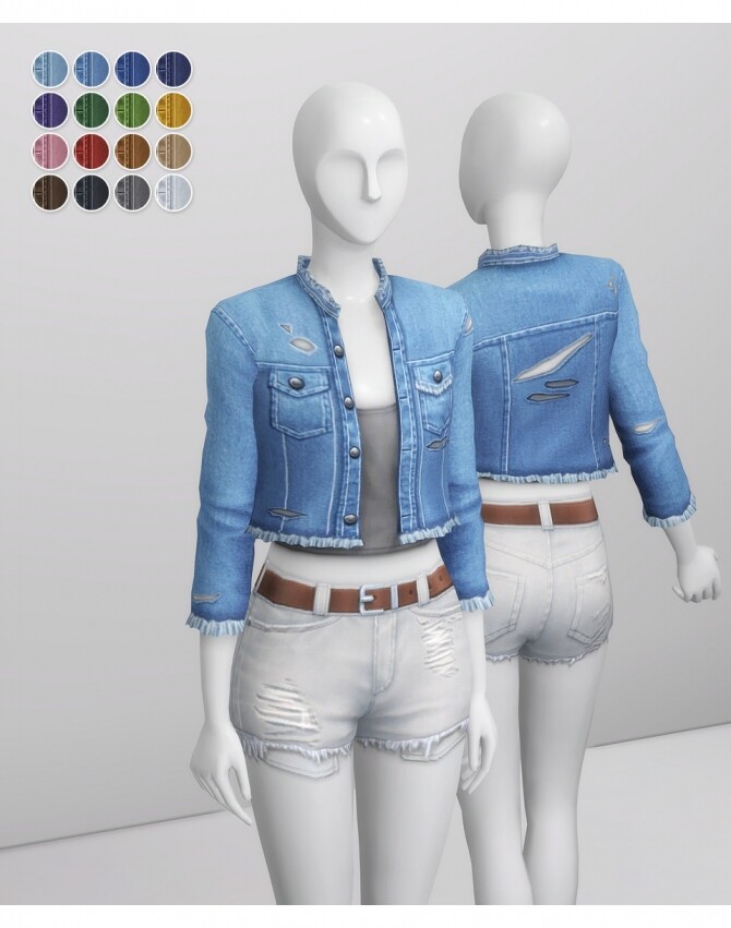 Sims 4 Denim Jacket 2020 F II at Rusty Nail