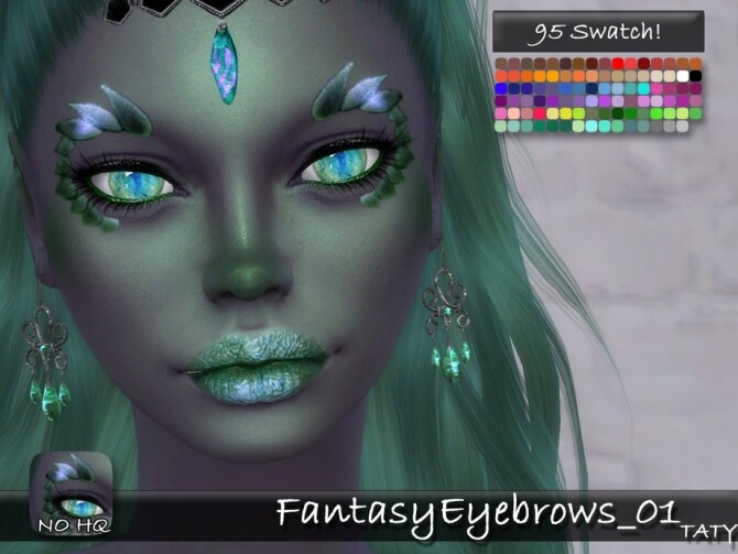 Sims 4 Fantasy Eyebrows 01 by tatygagg at TSR