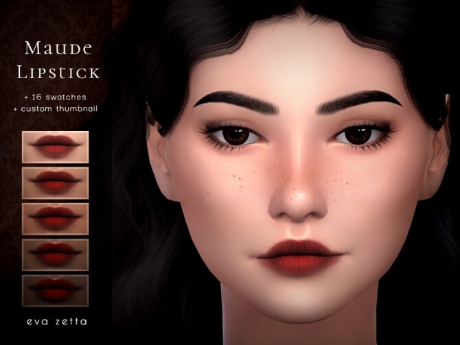 Sims 4 Maude Lipstick by Eva Zetta at TSR