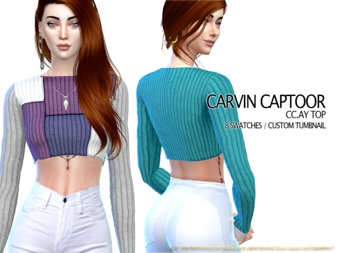 Sims 4 AY Top by carvin captoor at TSR