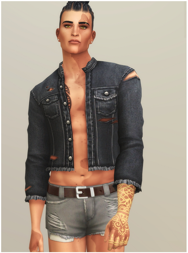 Sims 4 Denim Jacket 2020 M II at Rusty Nail