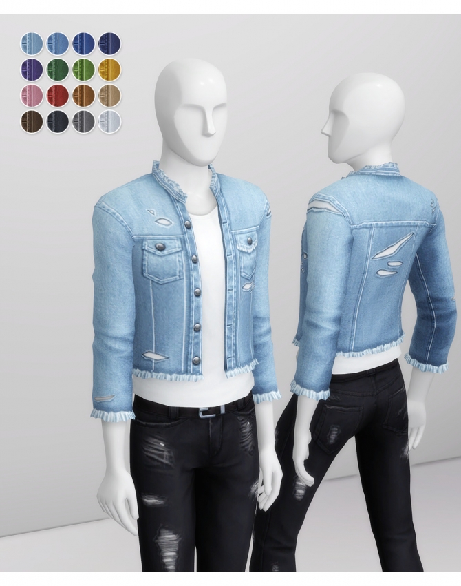 Denim Jacket 2020 M I at Rusty Nail » Sims 4 Updates