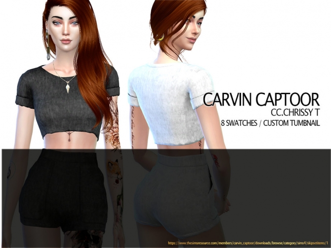 Chrissy Top by carvin captoor at TSR » Sims 4 Updates