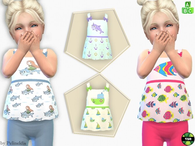 Sims 4 Toddler Girl Cute Tank Top by Pelineldis at TSR