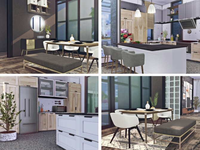 Sims 4 Maelys contemporary house by Rirann at TSR