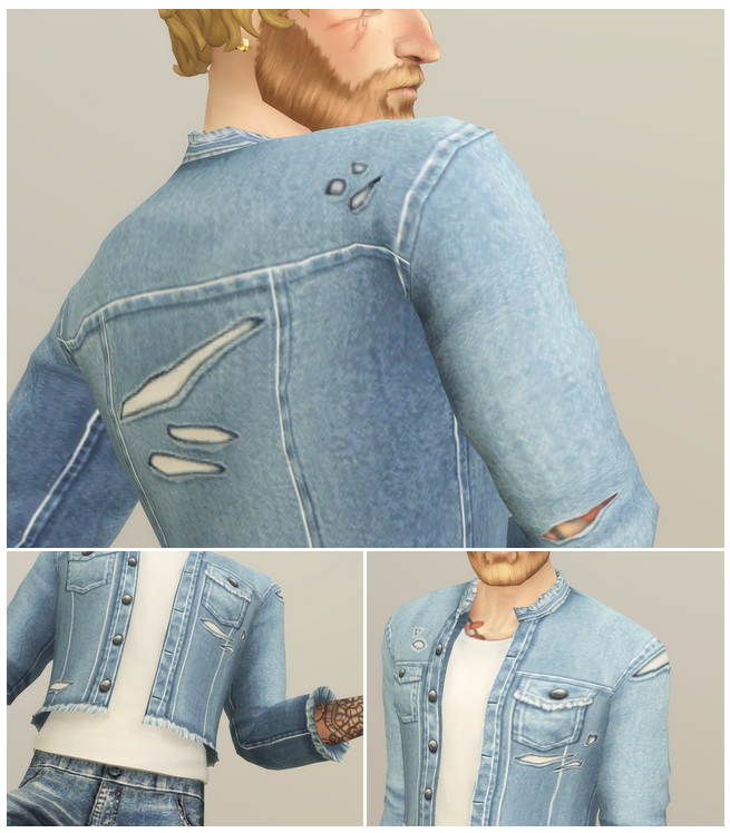 Sims 4 Denim Jacket 2020 M I at Rusty Nail