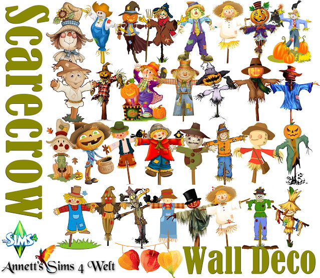 Sims 4 Wall Deco Scarecrow at Annett’s Sims 4 Welt