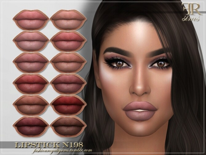 Sims 4 FRS Lipstick N198 by FashionRoyaltySims at TSR